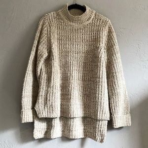 Hi- Low Mockneck Sweater